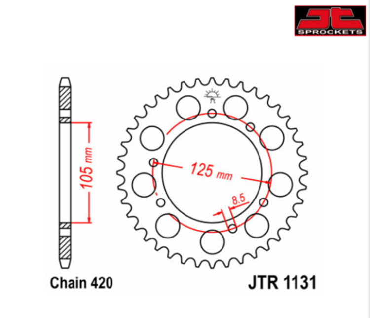 CORONA JT 1131 ACERO 62 DIENTES